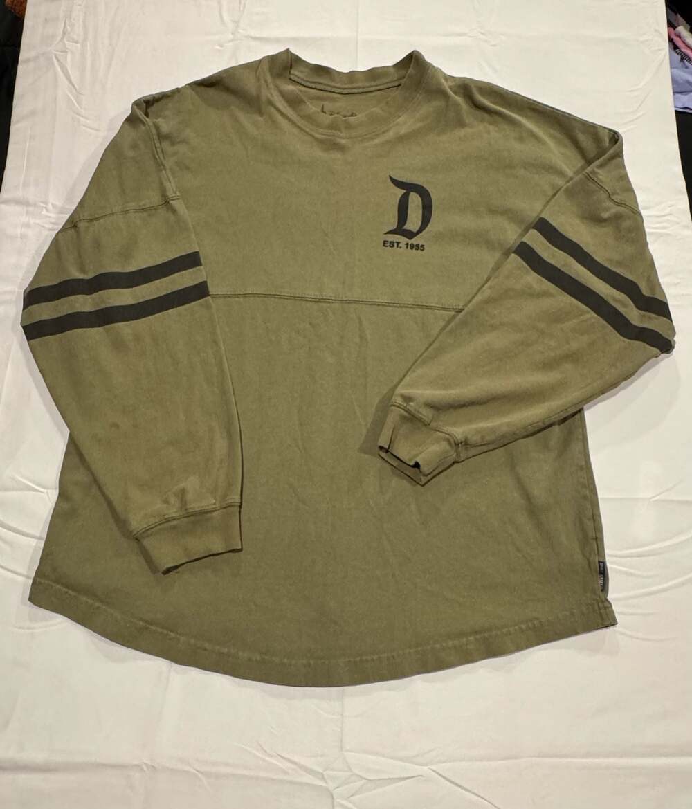 Disneyland Resort Spirit Jersey Olive Green Long Sleeve Puff
